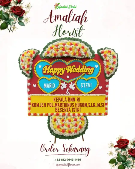 Papan Bunga Pernikahan Setia Budi